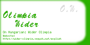 olimpia wider business card